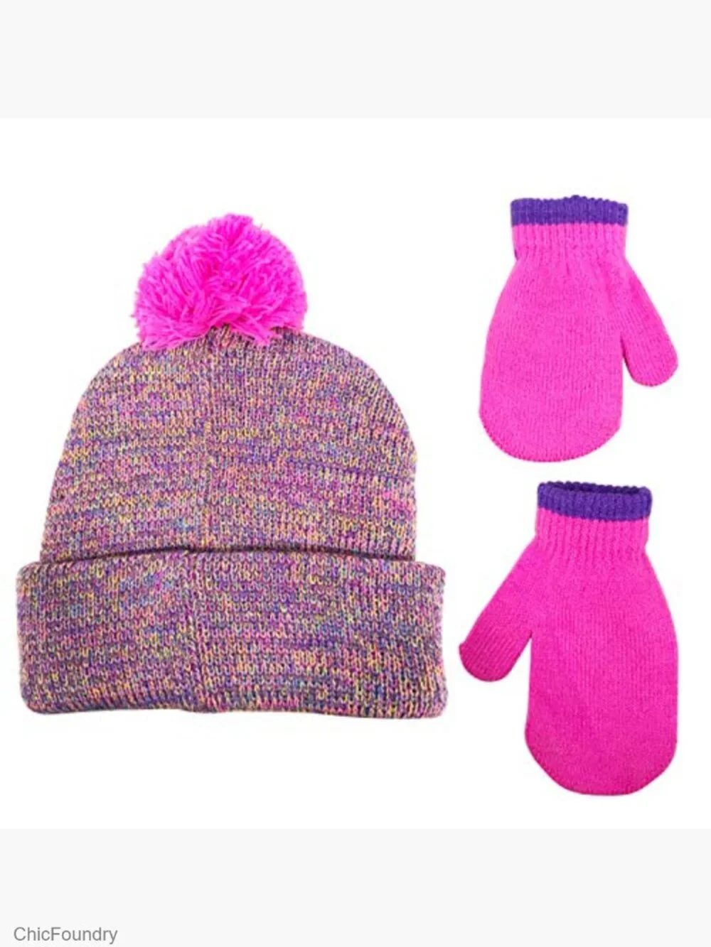 Paw Patrol Toddler Girls Beanie and Mittens Set Winter Hat Cold Weather Gear